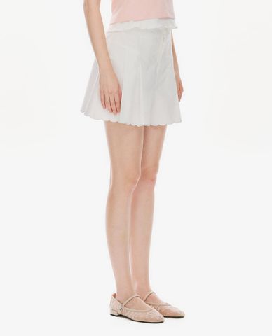  GIGI - Quần short nữ ống rộng dáng xoè viền lượn sóng 