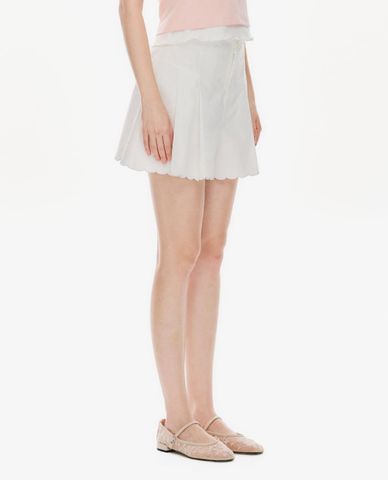  GIGI - Quần short nữ ống rộng dáng xoè viền lượn sóng 
