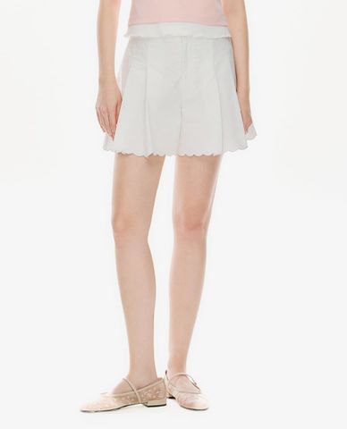  GIGI - Quần short nữ ống rộng dáng xoè viền lượn sóng 