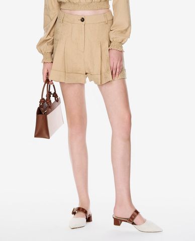  GIGI - Quần short nữ ống rộng xếp li thời thượng 