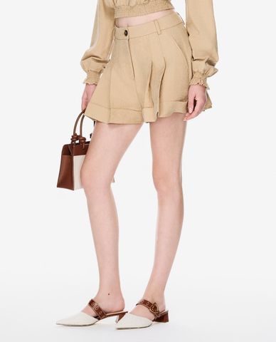  GIGI - Quần short nữ ống rộng xếp li thời thượng 