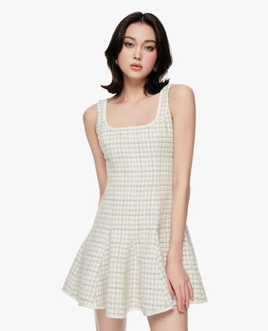  GIGI - Đầm hai dây mini cổ vuông dáng xòe 