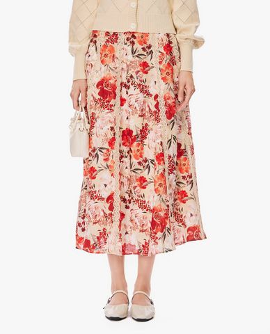  GIGI - Chân váy phom suông midi họa tiết hoa 