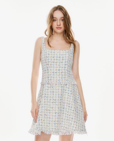  GIGI - Đầm hai dây mini cổ vuông dáng xòe 