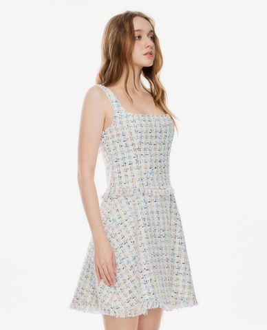  GIGI - Đầm hai dây mini cổ vuông dáng xòe 