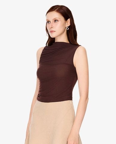  GIGI - Áo sát nách nữ phom ôm xếp nếp 