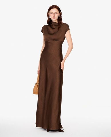  GIGI - Đầm maxi cổ đổ tay ngắn sang trọng 