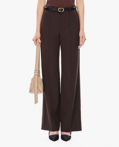  GIGI - Quần nữ ống rộng xếp li cạp cao 