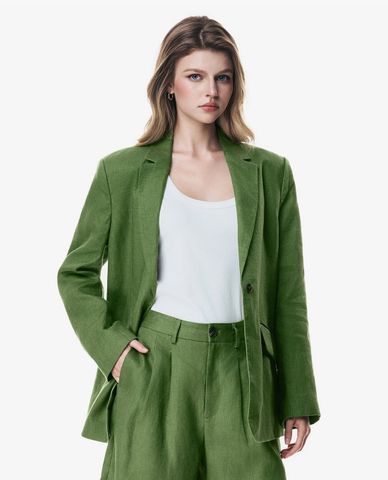  GIGI - Áo khoác blazer nữ cổ ve tay dài một hàng nút 