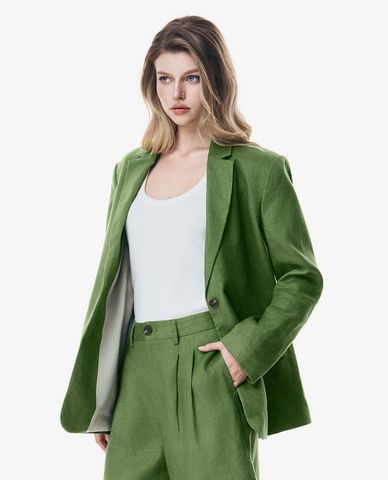  GIGI - Áo khoác blazer nữ cổ ve tay dài một hàng nút 
