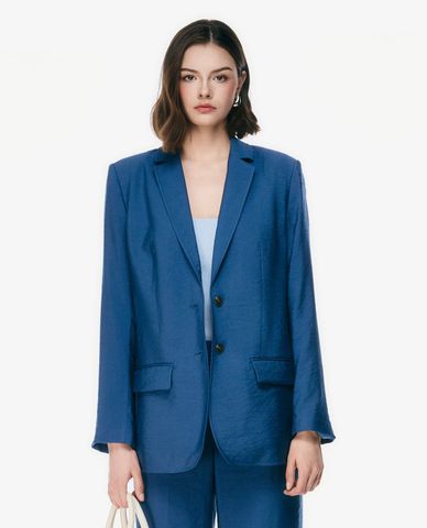  GIGI - Áo khoác blazer nữ cổ ve tay dài cổ điển 