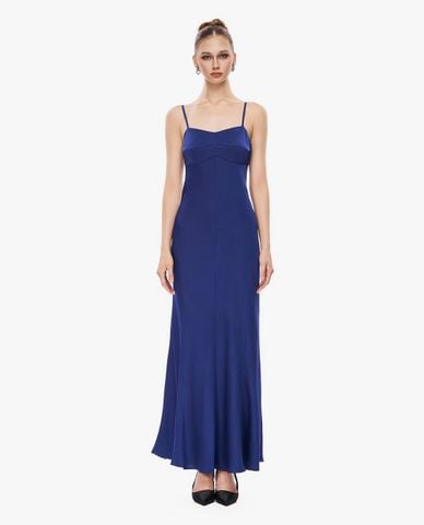  GIGI - Đầm hai dây maxi cổ vuông cúp ngực 