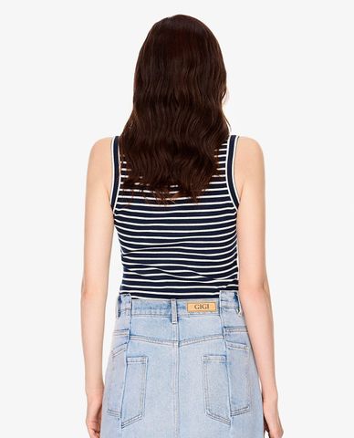  GIGI - Áo ba lỗ nữ cổ tròn kẻ sọc 