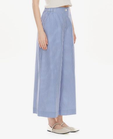  GIGI - Quần nữ ống rộng cạp cao kẻ sọc 