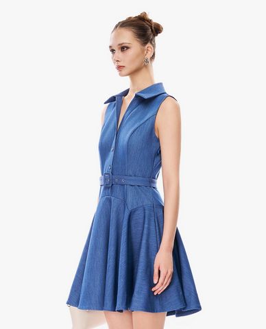  GIGI - Đầm sát nách mini phối thắt lưng 