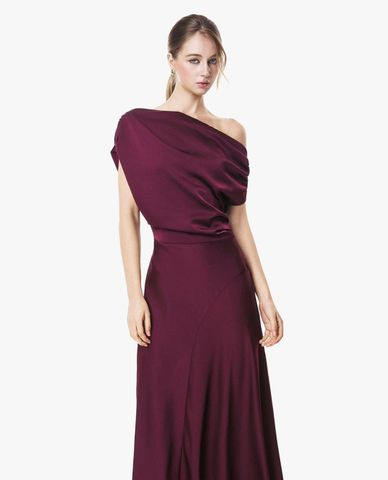  GIGI - Đầm dự tiệc maxi lệch vai dáng xòe 