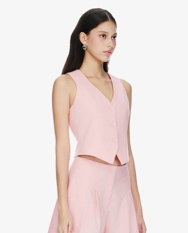  GIGI - Áo khoác gilet nữ cổ V sát nách thanh lịch 