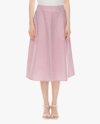  GIGI - Chân váy phom suông midi kẻ sọc 