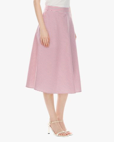  GIGI - Chân váy phom suông midi kẻ sọc 