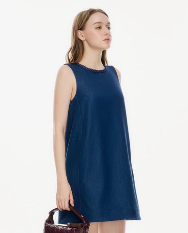  GIGI - Đầm sát nách mini cổ tròn phom suông 