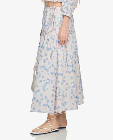  GIGI - Chân váy xếp tầng midi lưng thun 