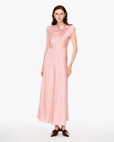  GIGI - Đầm sát nách midi phom suông cổ đổ 