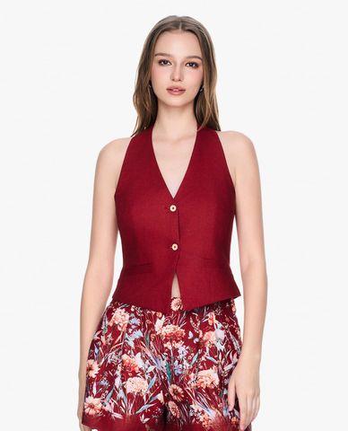  GIGI - Áo khoác gilet nữ cổ V sát nách trẻ trung 