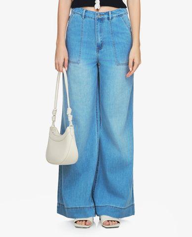  GIGI - Quần jeans nữ ống rộng trẻ trung 
