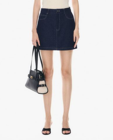  GIGI - Chân váy denim mini chữ A 