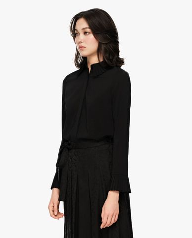  GIGI - Áo sơ mi nữ cổ bẻ tay dài cách điệu 