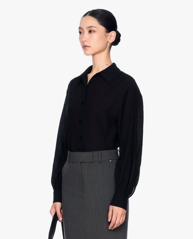  GIGI - Áo sơ mi nữ cổ bẻ tay dài hiện đại 