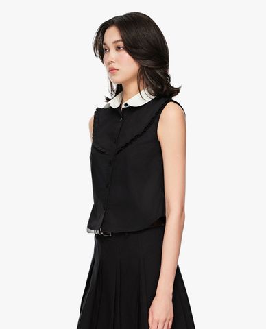  GIGI - Áo sát nách nữ cổ bẻ thanh lịch 