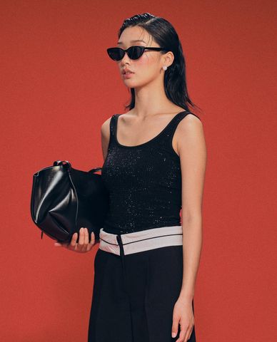  GIGI - Áo hai dây nữ đính sequin sang trọng 