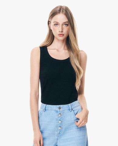  GIGI - Áo ba lỗ nữ cổ tròn phom ôm tối giản 