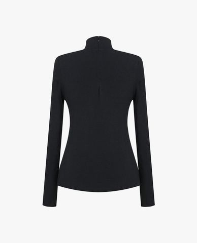  GIGI - Áo dệt kim nữ cổ lọ tay dài phom ôm 