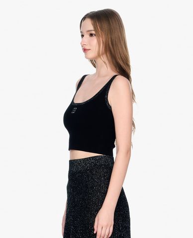  GIGI - Áo hai dây nữ cổ vuông phối logo trẻ trung 