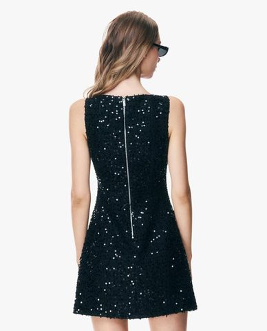 GIGI - Đầm sát nách mini đính sequin phối nơ 