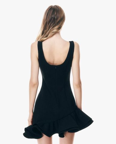  GIGI - Đầm hai dây mini cổ tròn gấu lượn sóng 