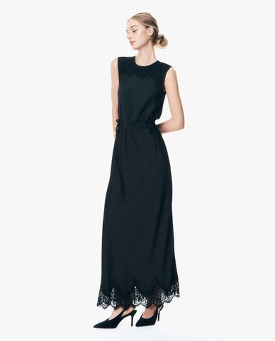  GIGI - Đầm sát nách maxi phối ren thêu 
