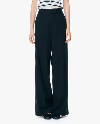  GIGI - Quần nữ ống rộng cạp cao xếp li 