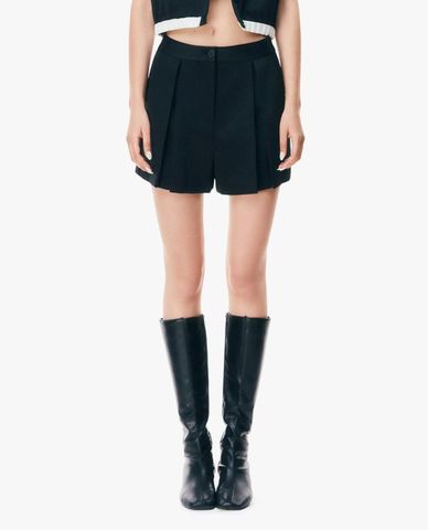  GIGI - Quần short ngắn nữ xếp li cạp cao 