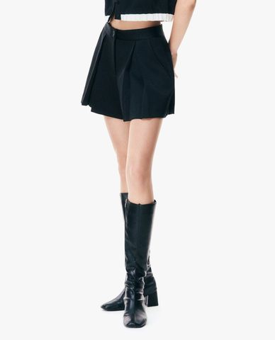  GIGI - Quần short ngắn nữ xếp li cạp cao 