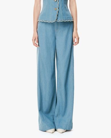  GIGI - Quần jeans nữ ống rộng cạp cao 