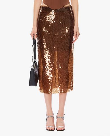  GIGI - Chân váy phom suông midi đính sequin 