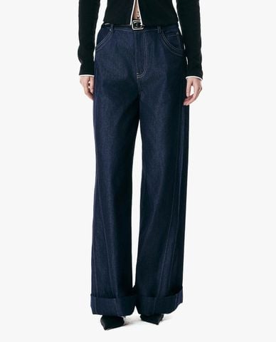  GIGI - Quần jeans nữ ống rộng cạp cao 