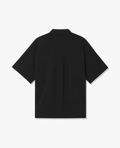  FILA - Áo khoác sơ mi unisex tay ngắn phối túi 