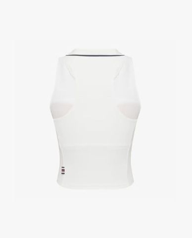  FILA - Áo ba lỗ thể thao nữ cổ bẻ phối logo 
