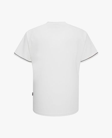  FILA - Áo thun unisex cổ henley tay ngắn phối logo 