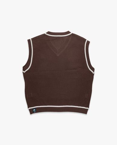  FILA - Áo khoác gilet unisex dệt kim cổ V Origin 