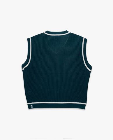  FILA - Áo khoác gilet unisex dệt kim cổ V Origin 